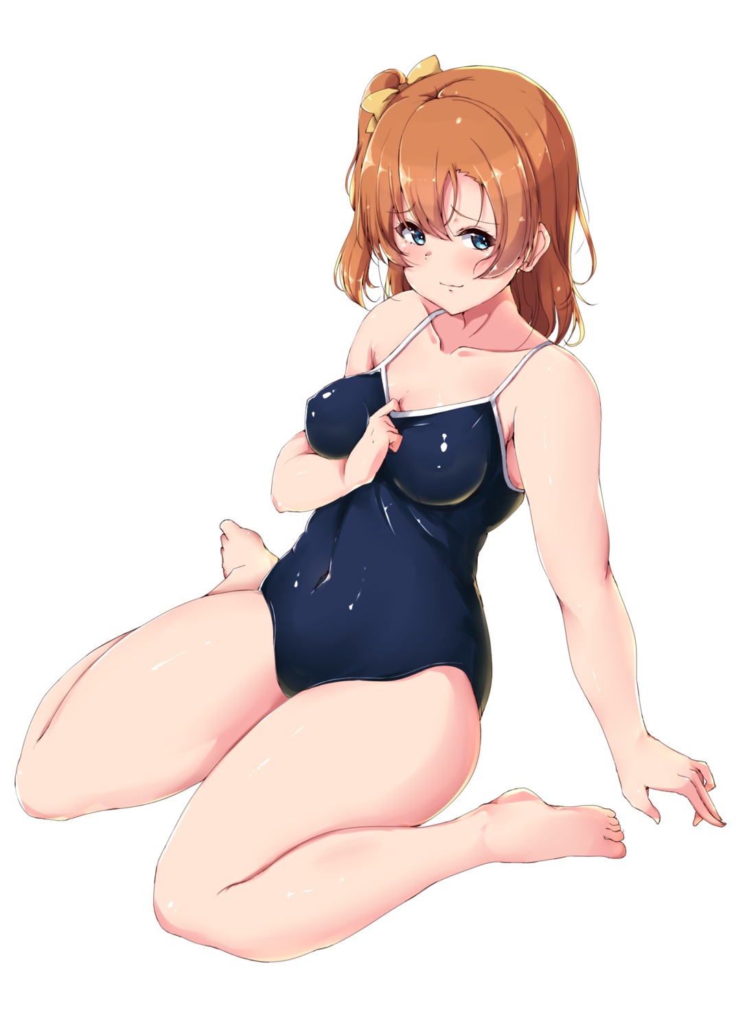 erect_nipples kousaka_honoka love_live! school_swimsuit shinonon_(iso_shino) swimsuits