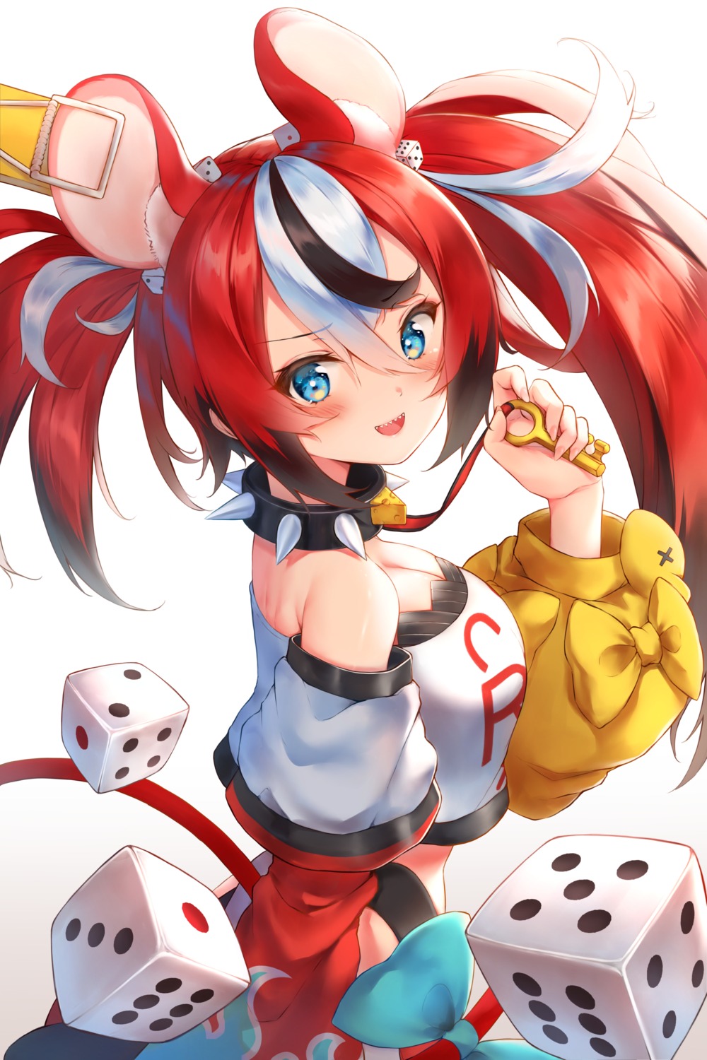 animal_ears cleavage hakos_baelz hololive hololive_english ijac_ray tail