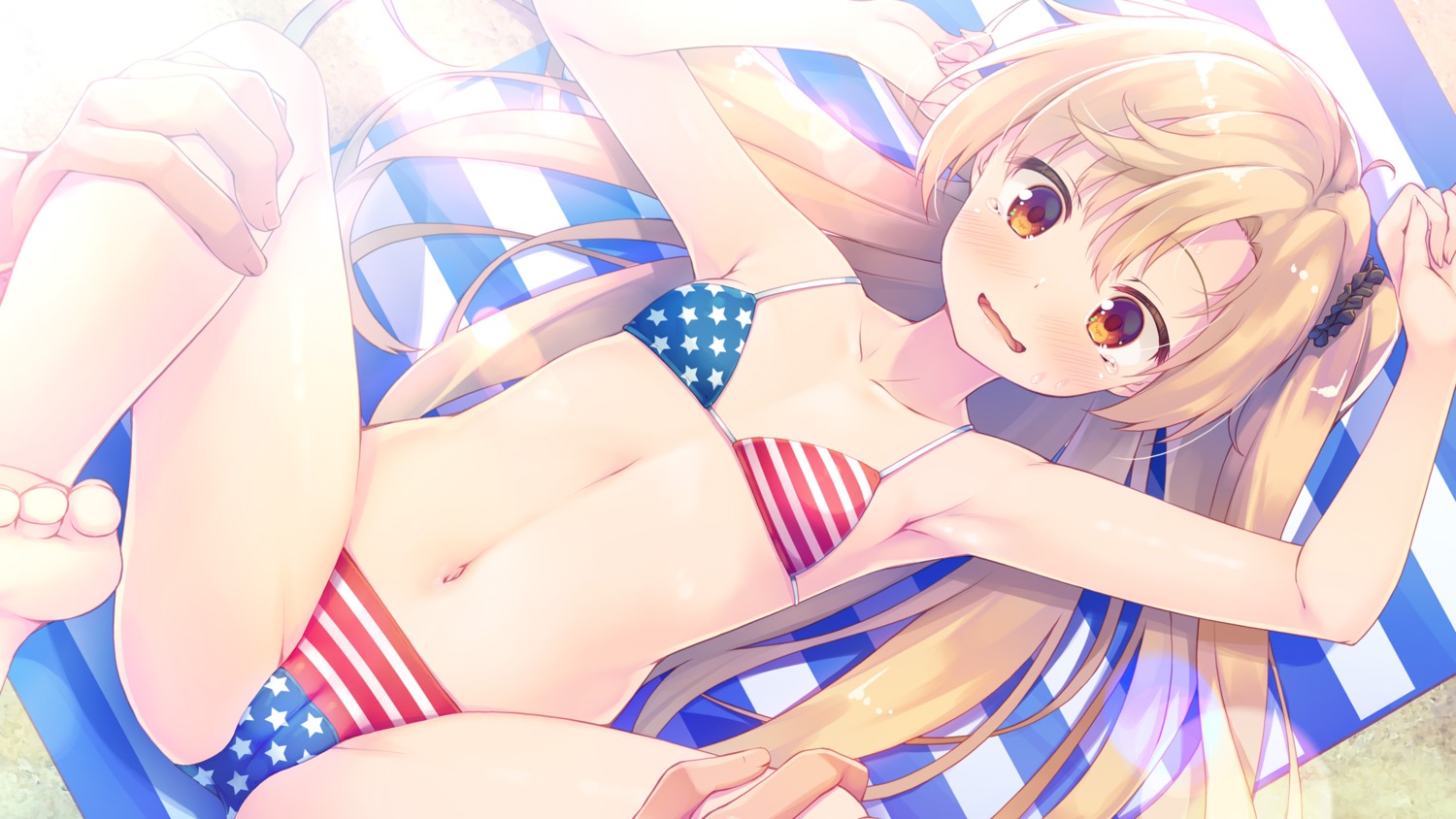 azur_lane bikini cameltoe cleveland_(azur_lane) masaki_kei swimsuits wallpaper