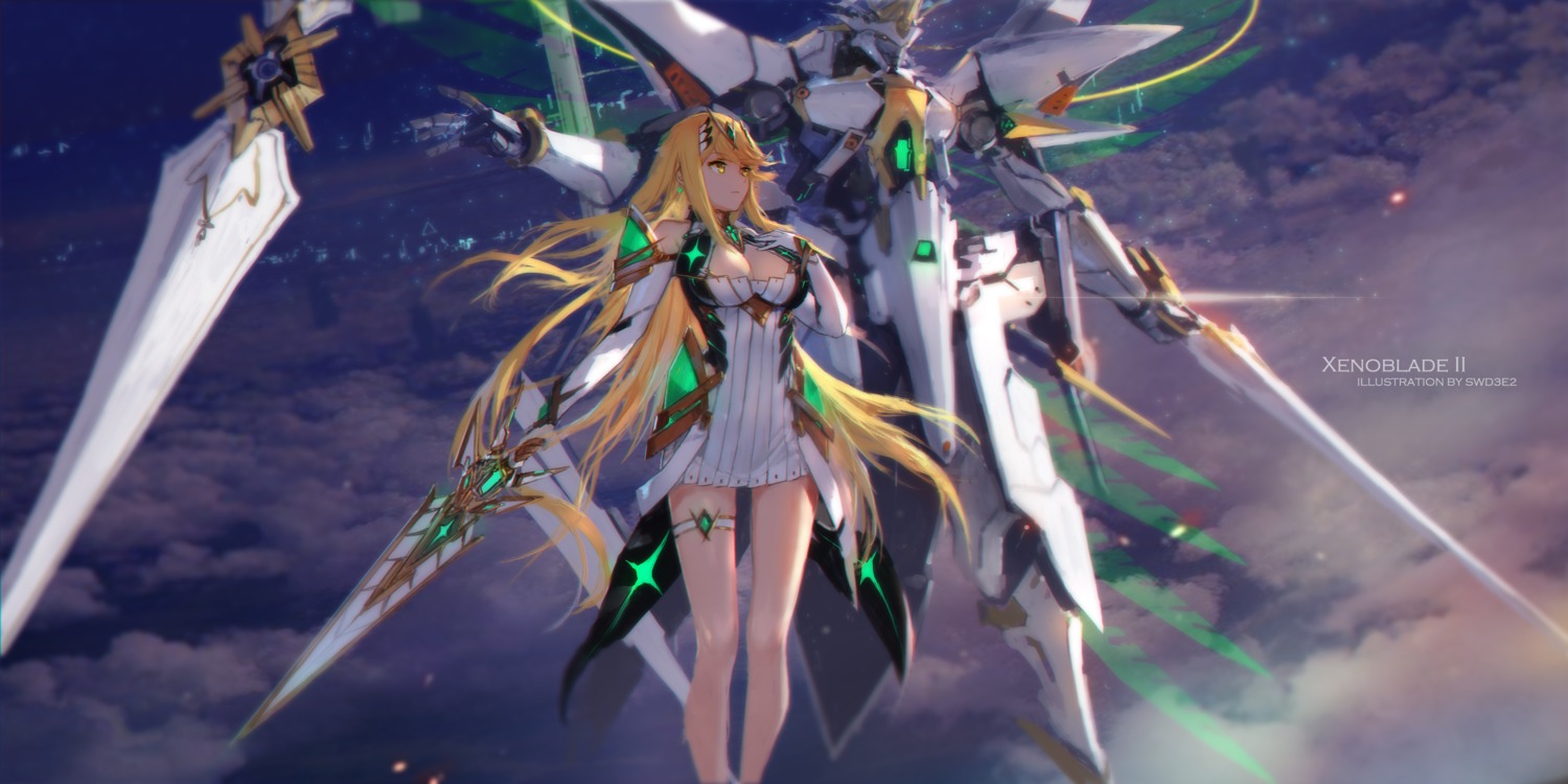 swd3e2 xenoblade xenoblade chronicles 2 hikari (xenoblade 2) cleavage