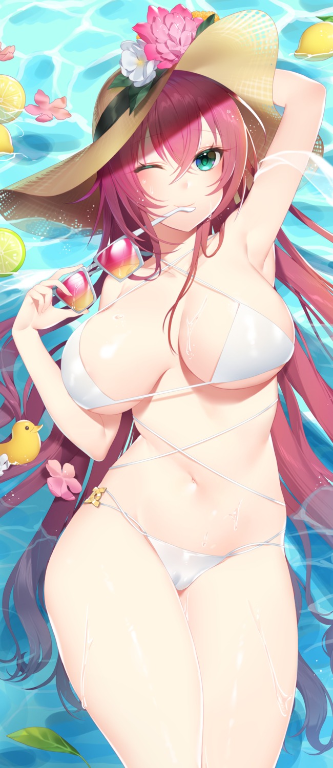 azur_lane bikini cameltoe erect_nipples ia_(ias1010) megane surcouf_(azur_lane) swimsuits wet