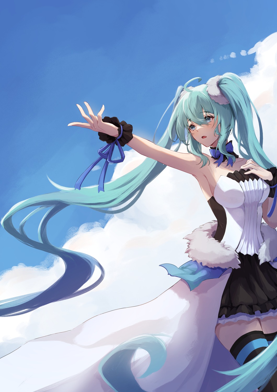 7th_dragon 7th_dragon_2020 hatsune_miku ningjuice thighhighs vocaloid