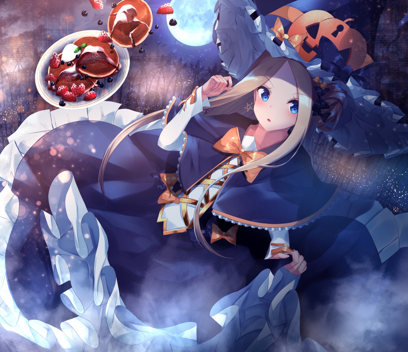 abigail_williams_(fate) fate/grand_order halloween skirt_lift witch yushiro_tsuguho