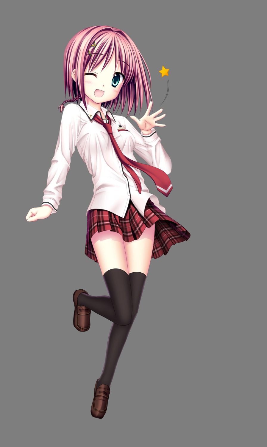 akizuki_tsukasa haruno_tsubame sakura_sakimashita seifuku sorahane thighhighs transparent_png