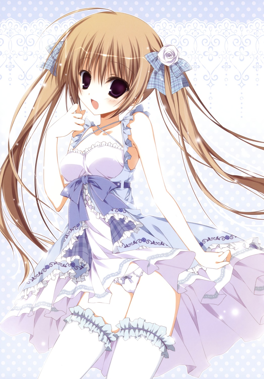 dress inugami_kira pantsu thighhighs