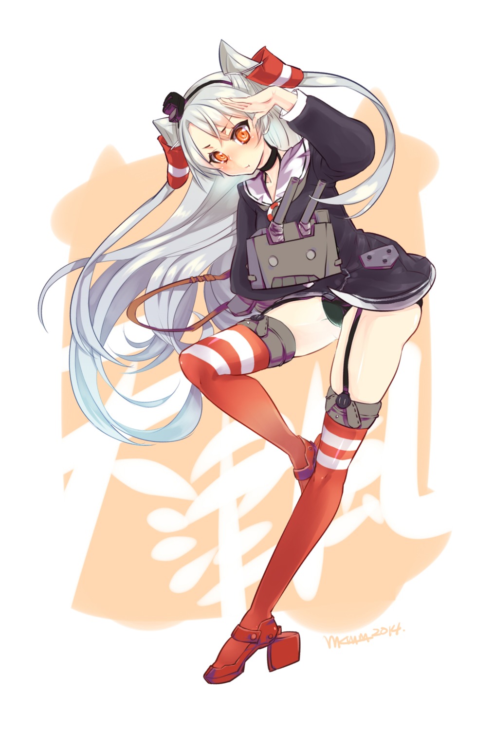 amatsukaze_(kancolle) kantai_collection mkiiiiii pantsu stockings thighhighs