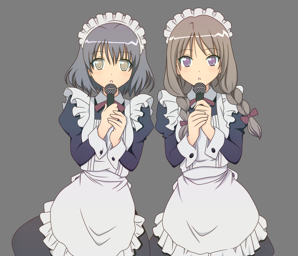 maid mayoi_neko_overrun satou_(mayoi_neko_overrun) suzuki_(mayoi_neko_overrun) transparent_png vector_trace