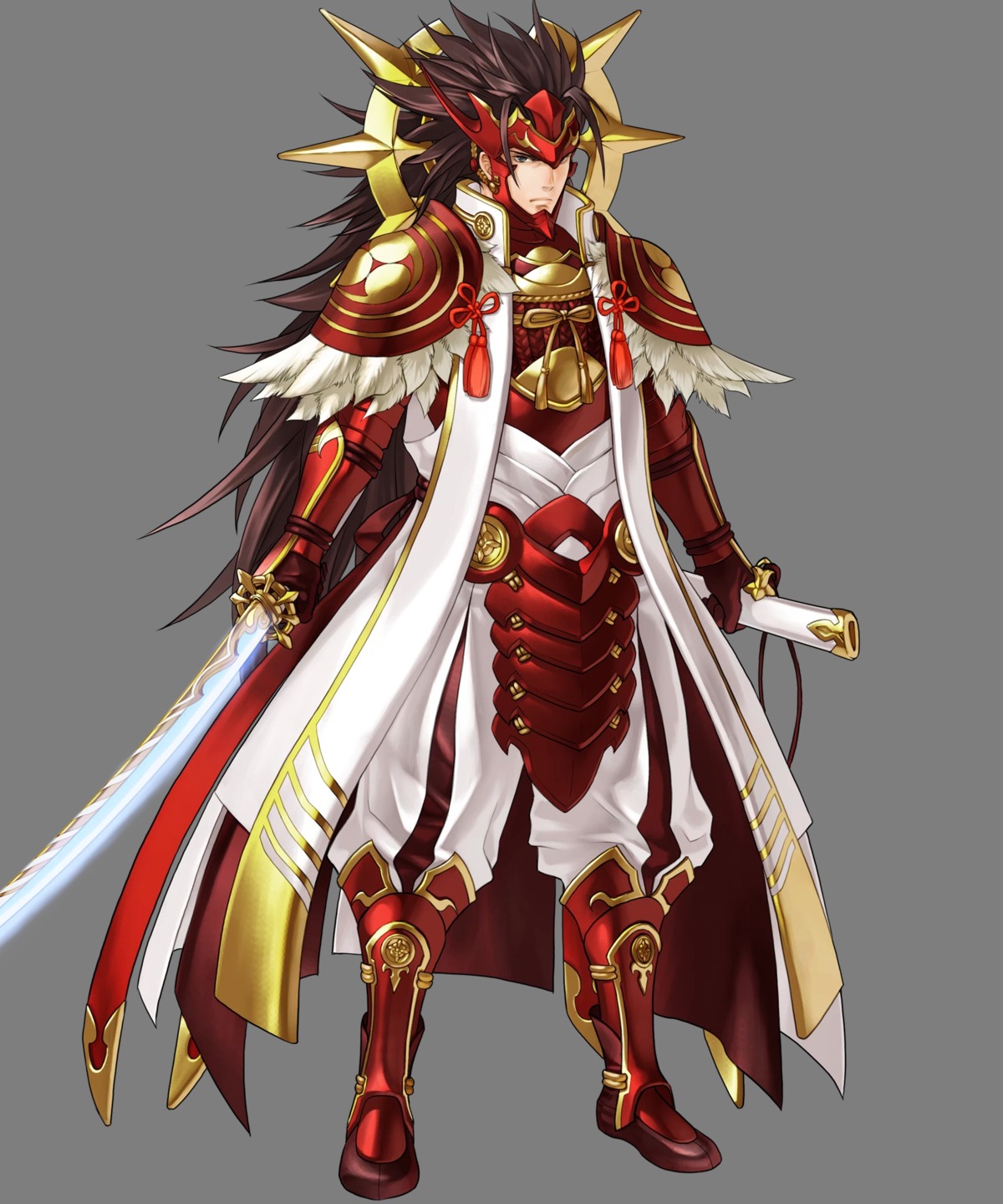 armor fire_emblem fire_emblem_heroes fire_emblem_if kita_senri nintendo ryoma_(fire_emblem) sword transparent_png