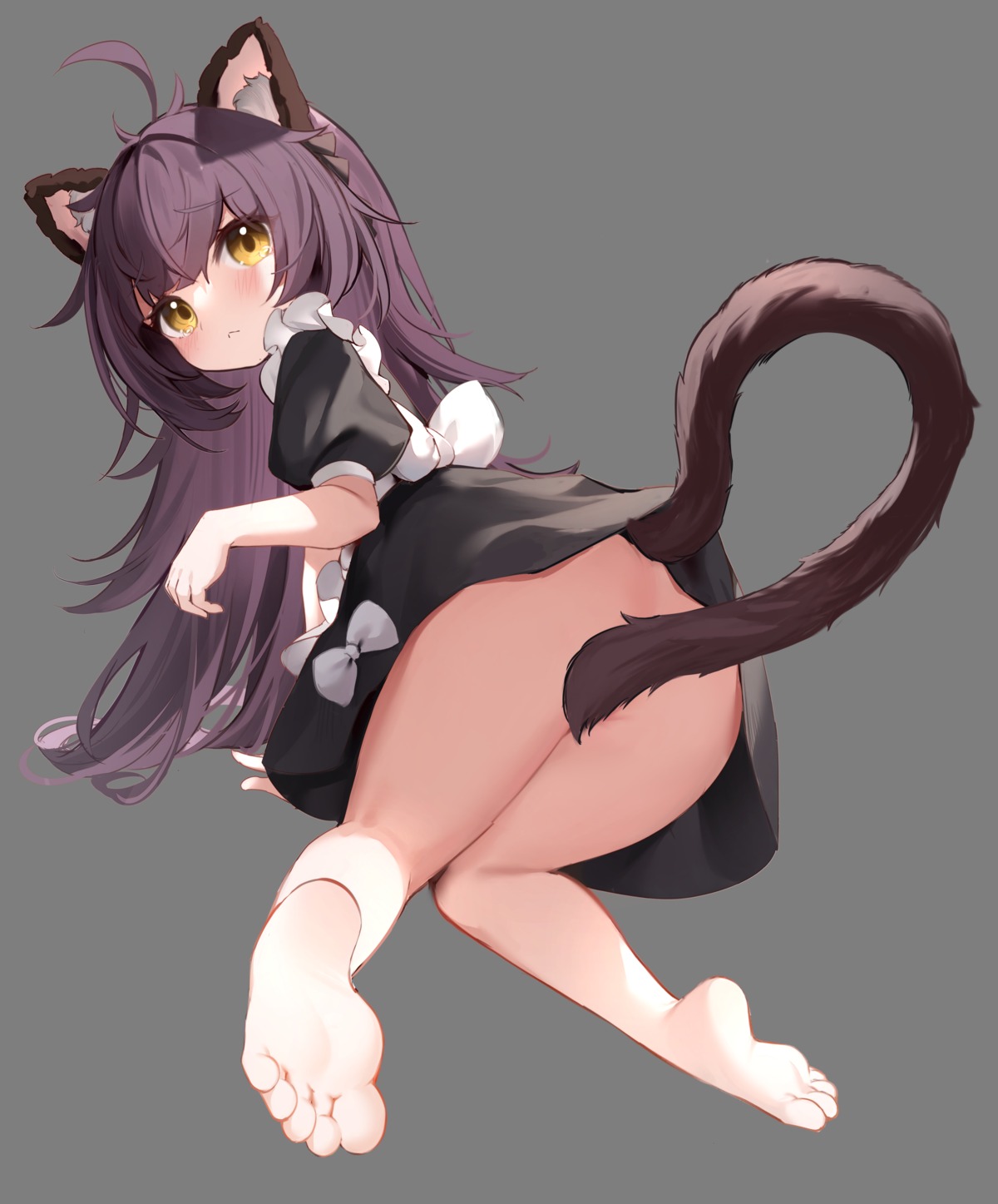 animal_ears ass feet loli maid nahaki nekomimi nopan skirt_lift tail transparent_png