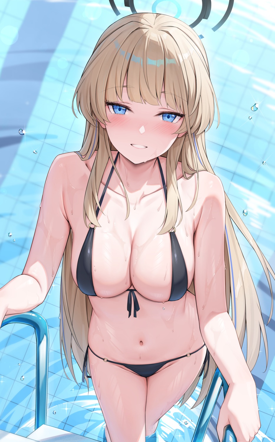 asuma_toki bikini blue_archive halo rosumerii swimsuits wet