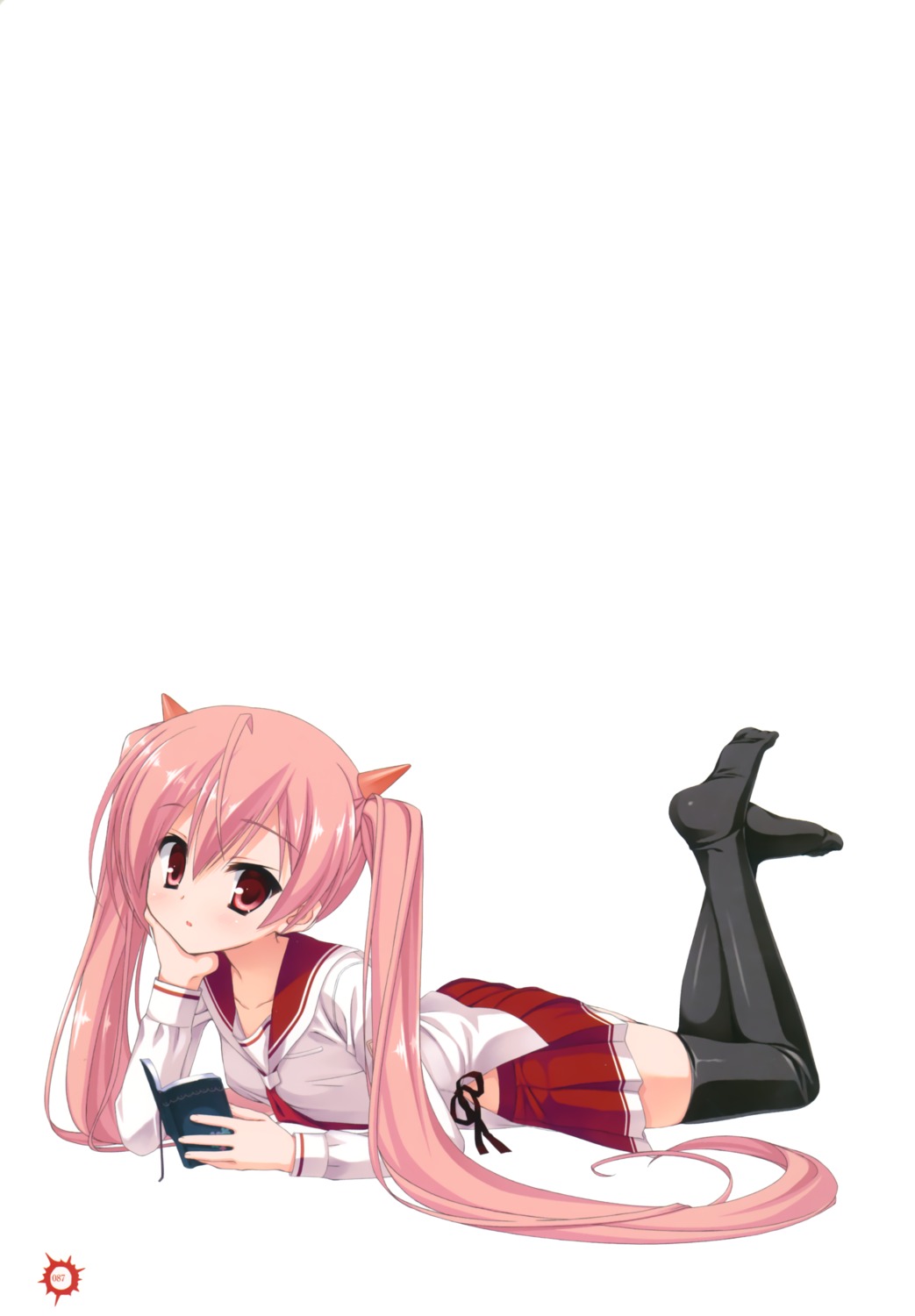 hidan_no_aria kanzaki_h._aria kobuichi seifuku thighhighs