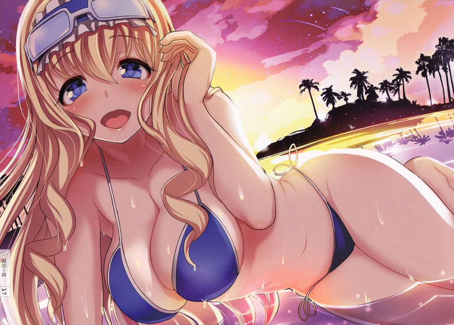 bikini cecilia_alcott cleavage infinite_stratos miyamoto_issa swimsuits wet