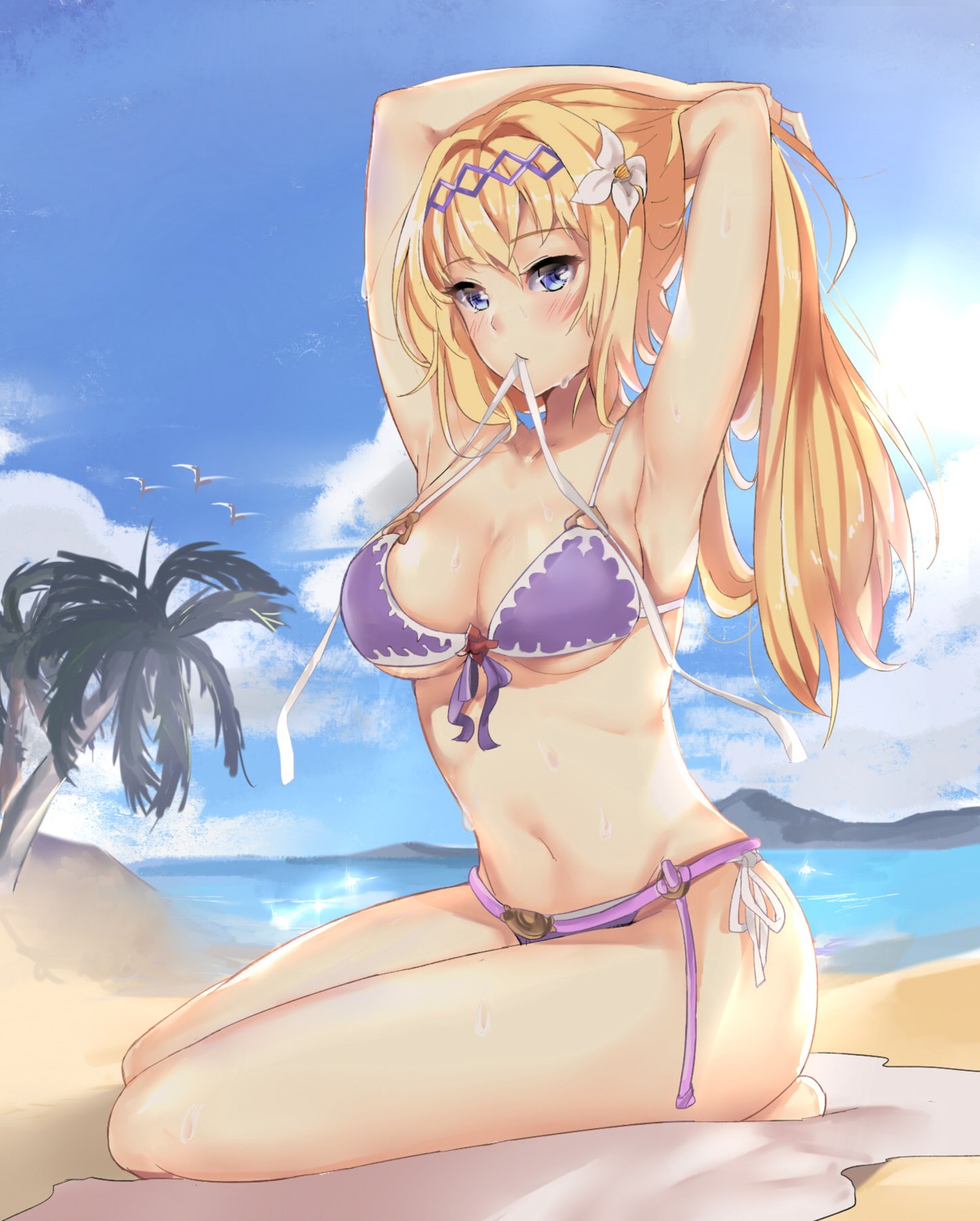 bikini granblue_fantasy jeanne_d'arc jeanne_d'arc_(granblue_fantasy) rd_(ardeee) swimsuits wet