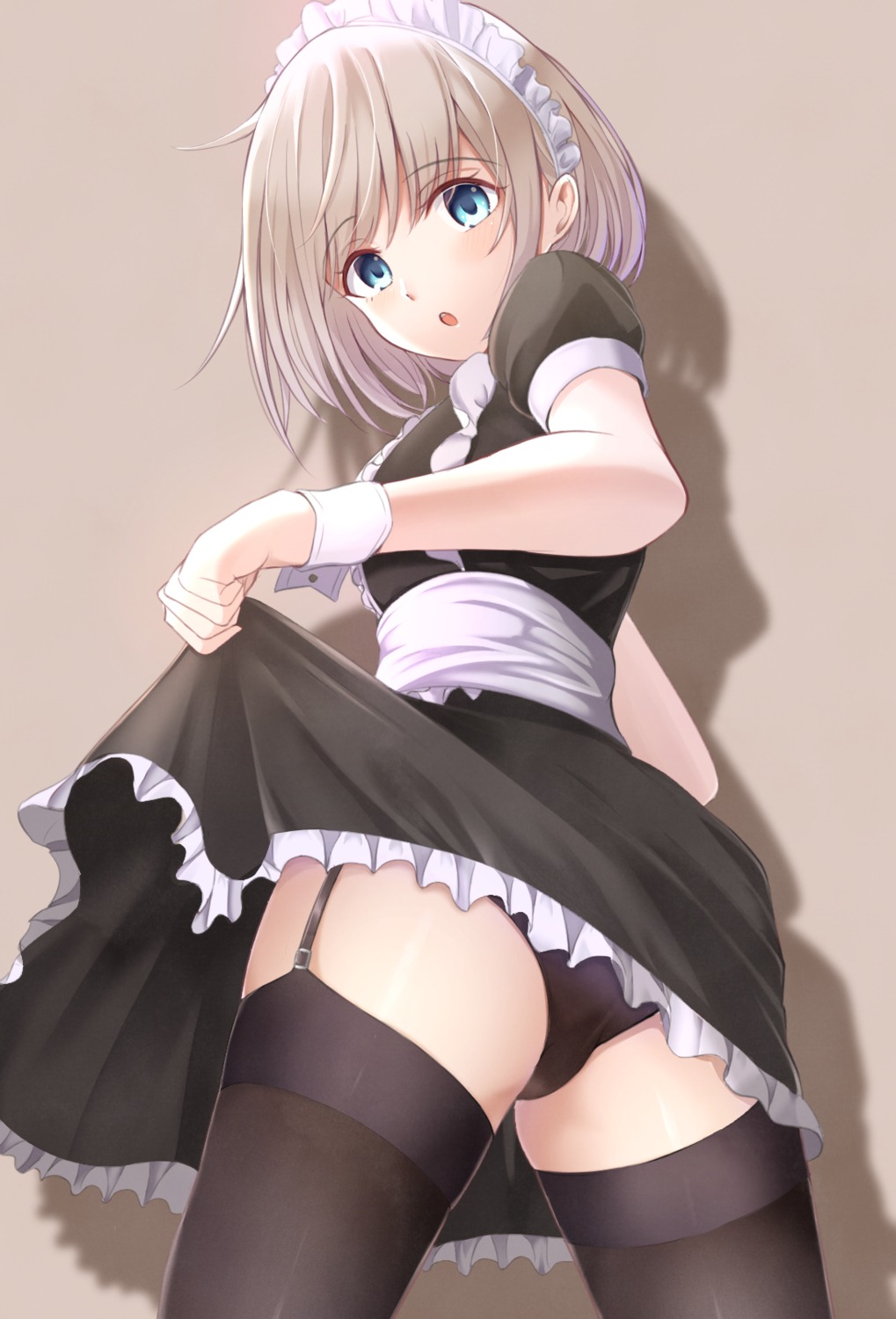 maid pantsu skirt_lift stockings thighhighs yoshimoto_(carpsukidayo)