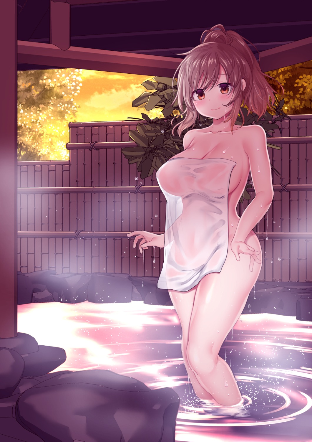 cevio naked onsen satou_sasara tagme towel wet