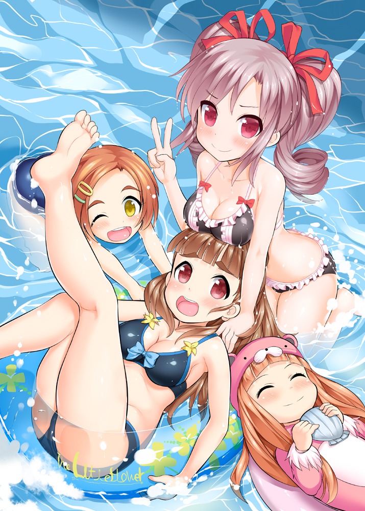 bikini cleavage ichihara_nina kamiya_nao kanzaki_ranko ryuuzaki_kaoru swimsuits takasaka_donten the_idolm@ster the_idolm@ster_cinderella_girls the_idolm@ster_cinderella_girls_u149