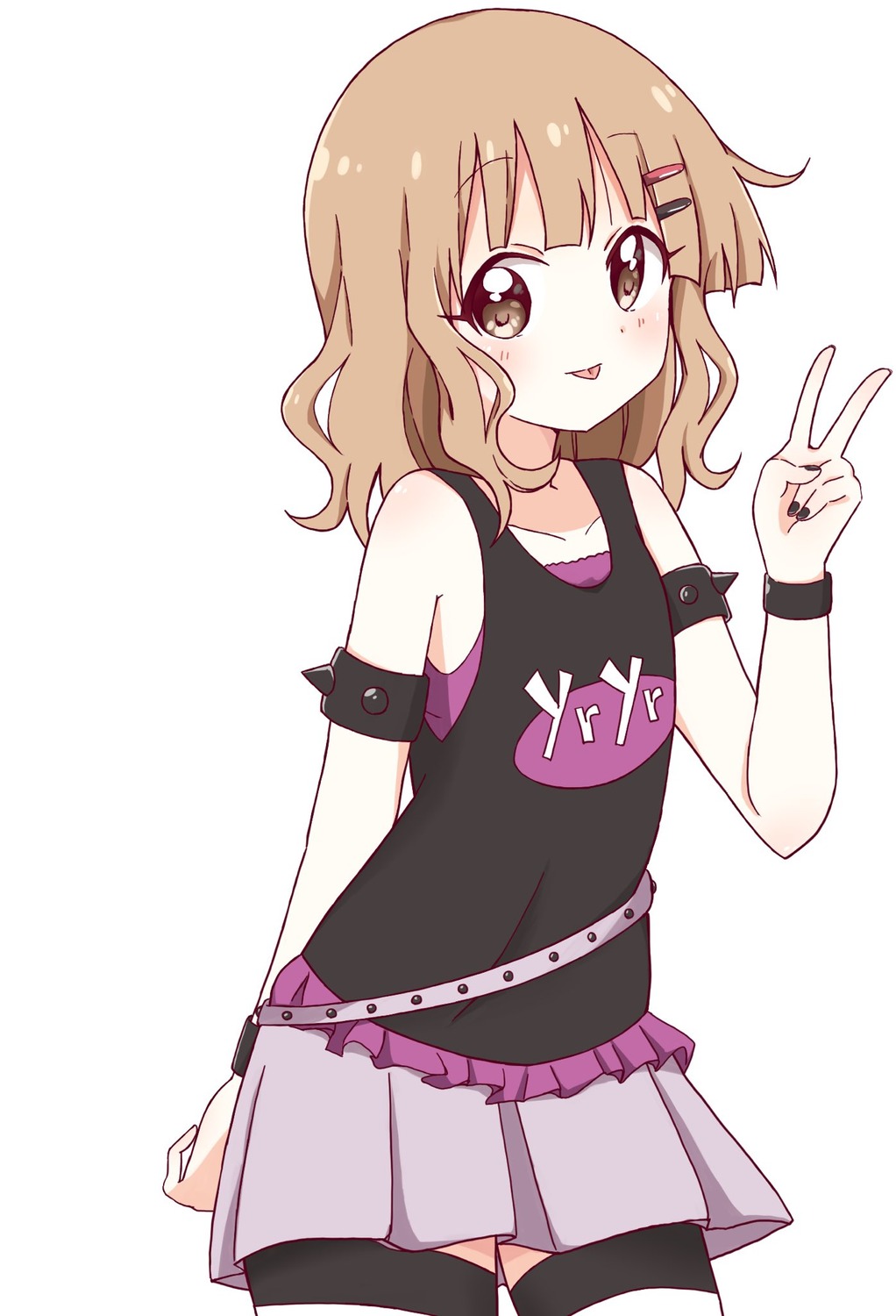 mesushio oomuro_sakurako thighhighs yuru_yuri