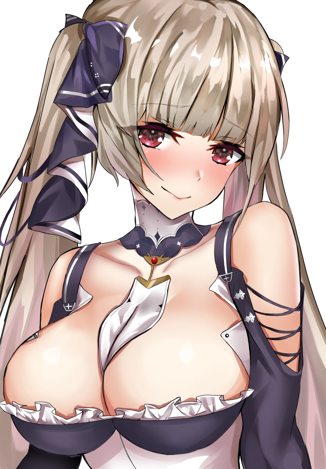 azur_lane benten_(ioj3446) cleavage formidable_(azur_lane) gothic_lolita lolita_fashion no_bra