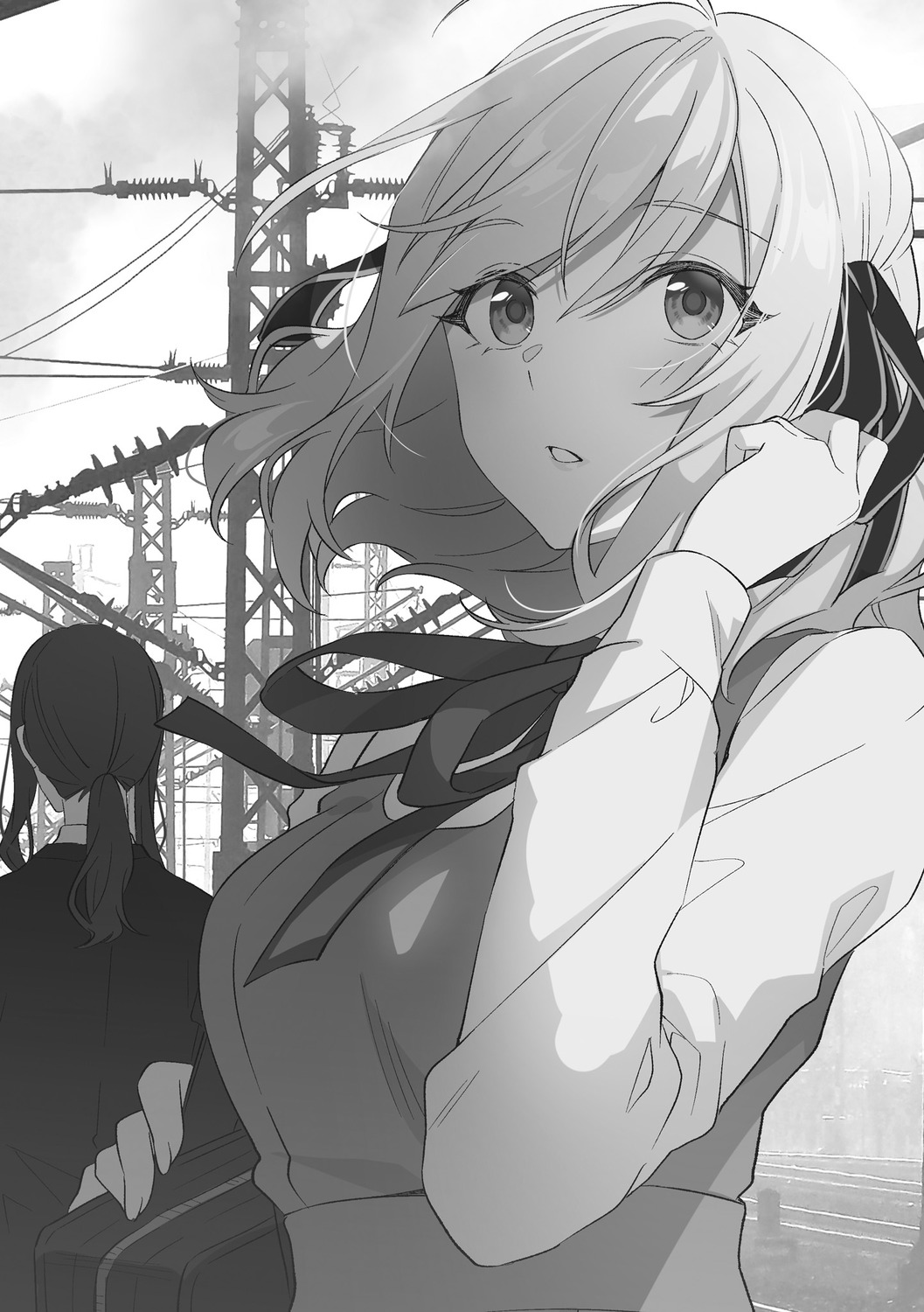 klaus_(spy_kyoushitsu) lily_(spy_kyoushitsu) monochrome seifuku spy_kyoushitsu tomari