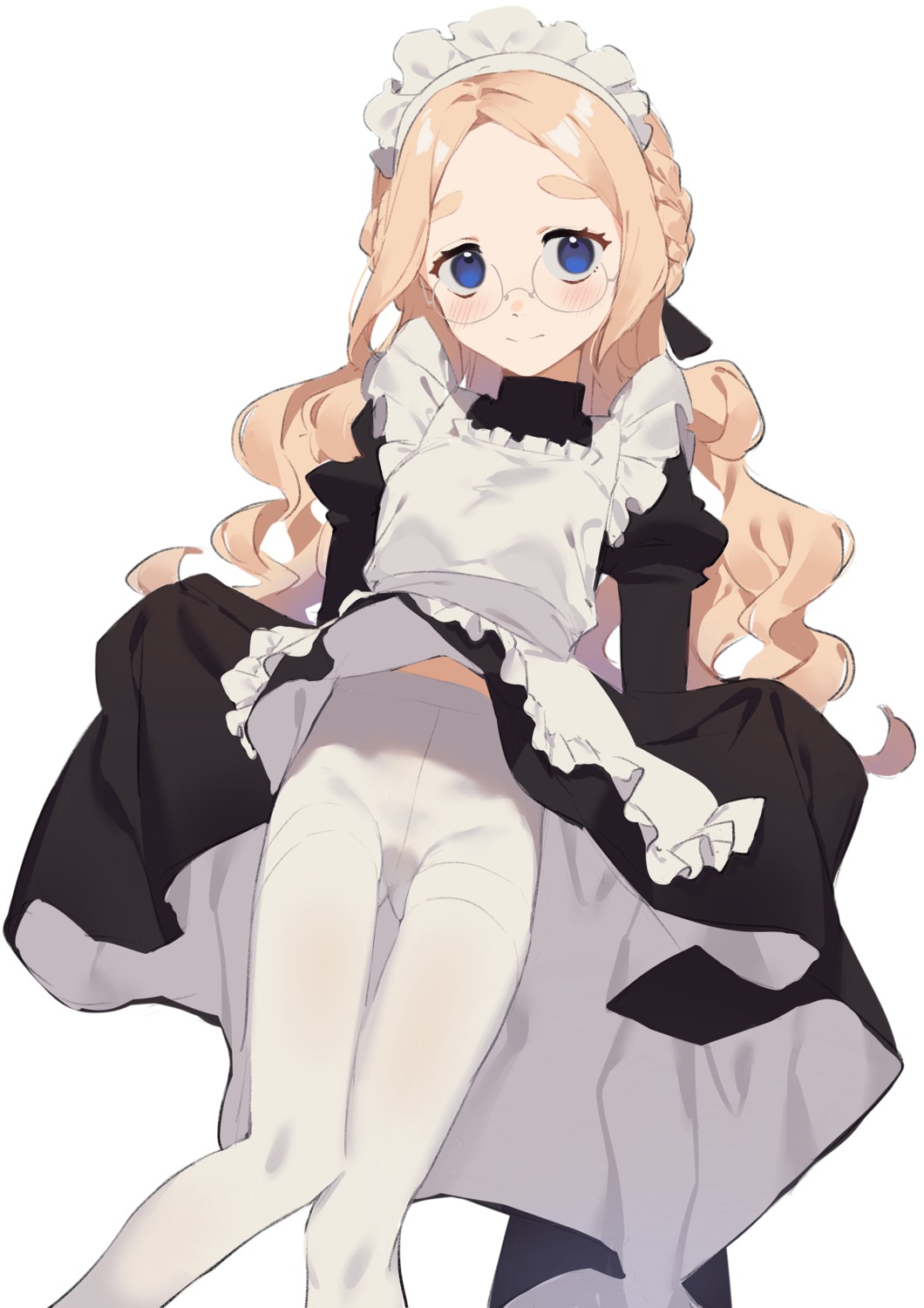 2l maid megane pantyhose skirt_lift