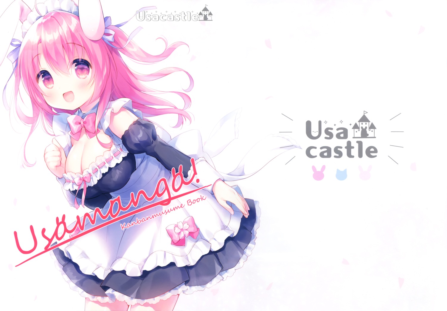 animal_ears bunny_ears cleavage maid usacastle usashiro_mani