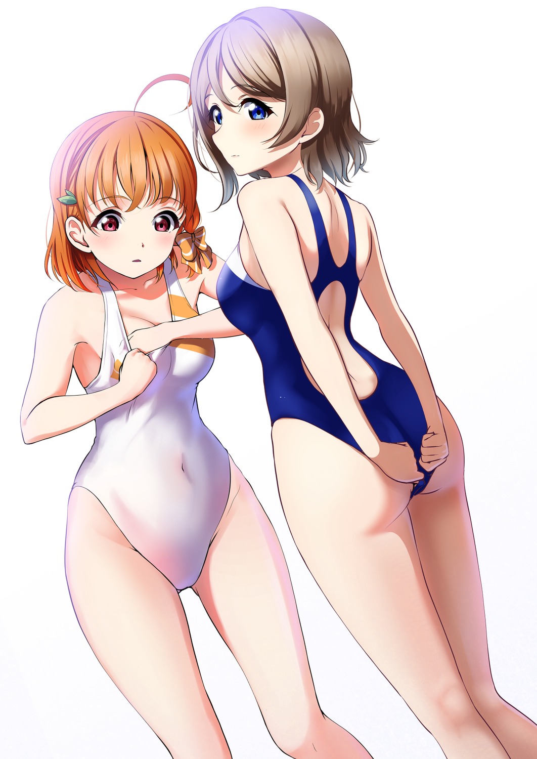 amagi_(volfuji) ass love_live!_sunshine!! swimsuits takami_chika watanabe_you