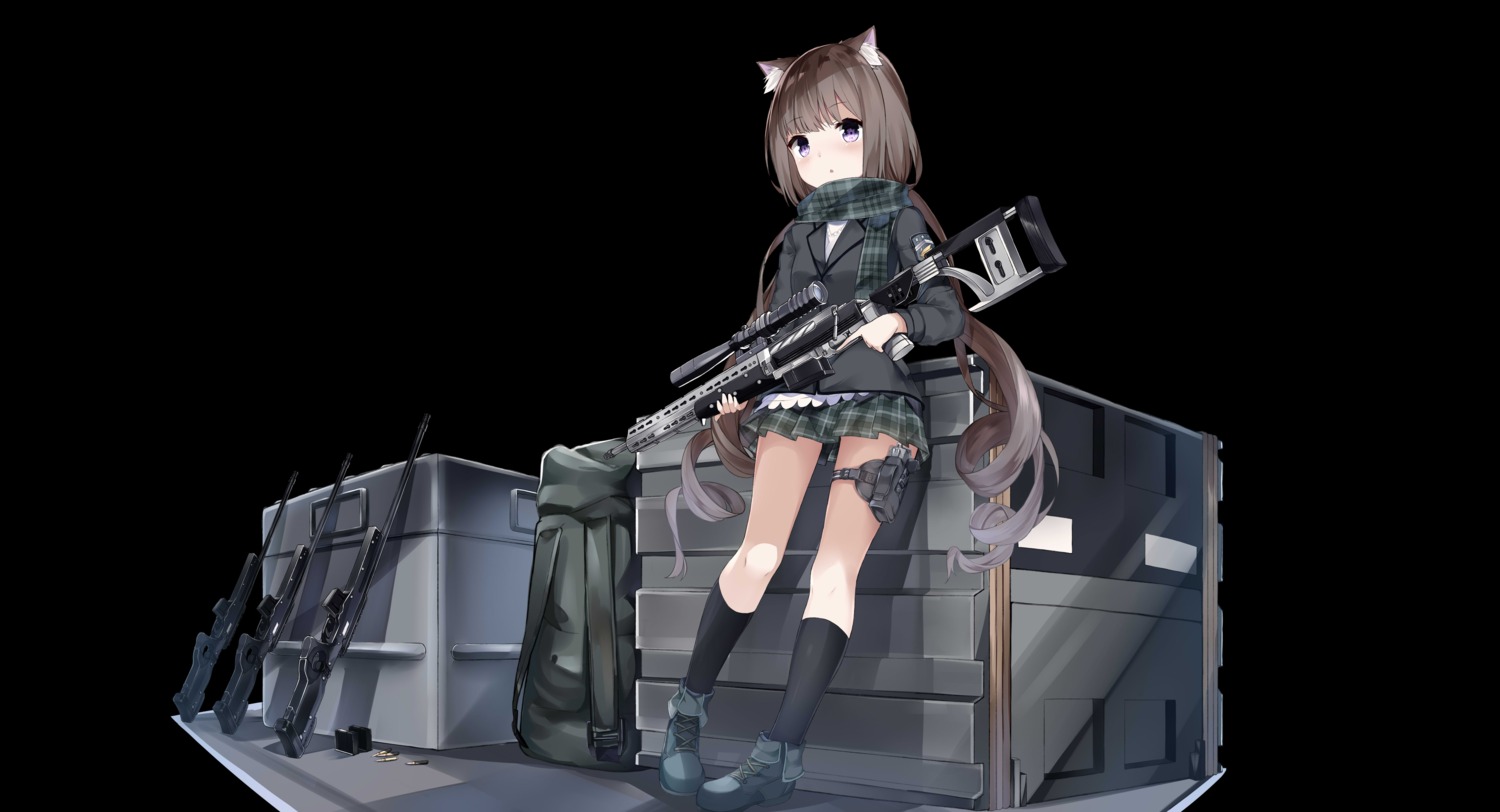 animal_ears fuyuki030 garter gun nekomimi seifuku