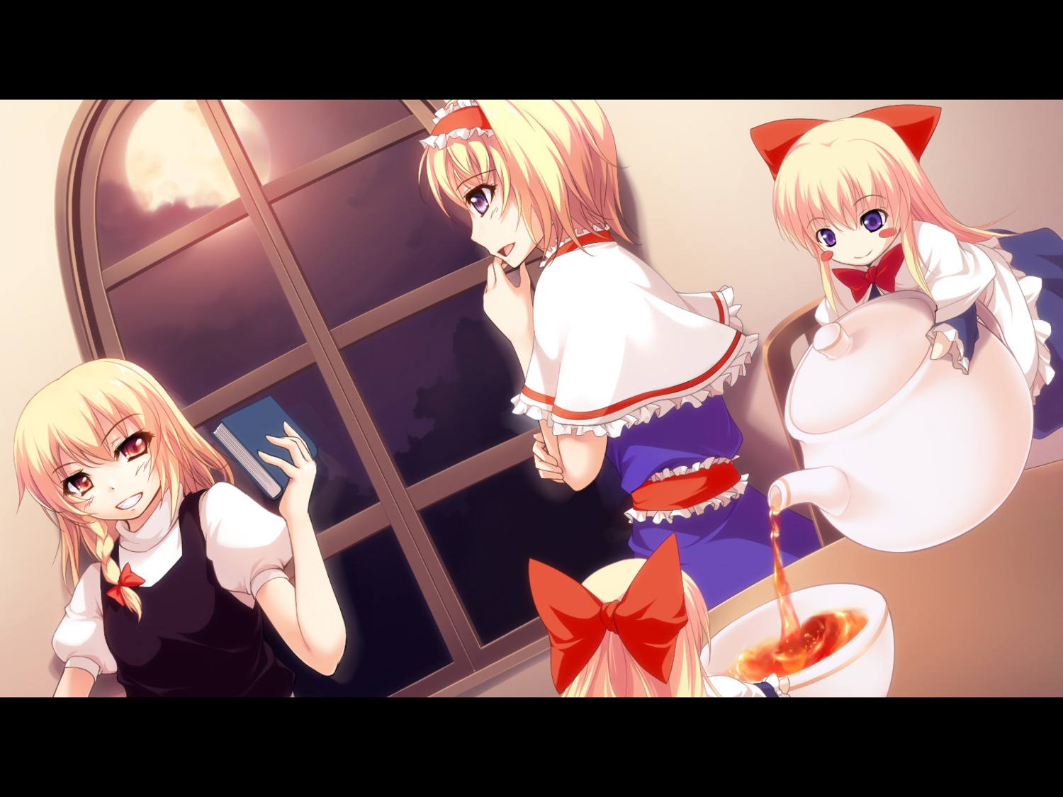 alice_margatroid kazakura kirisame_marisa shanghai_doll touhou wallpaper