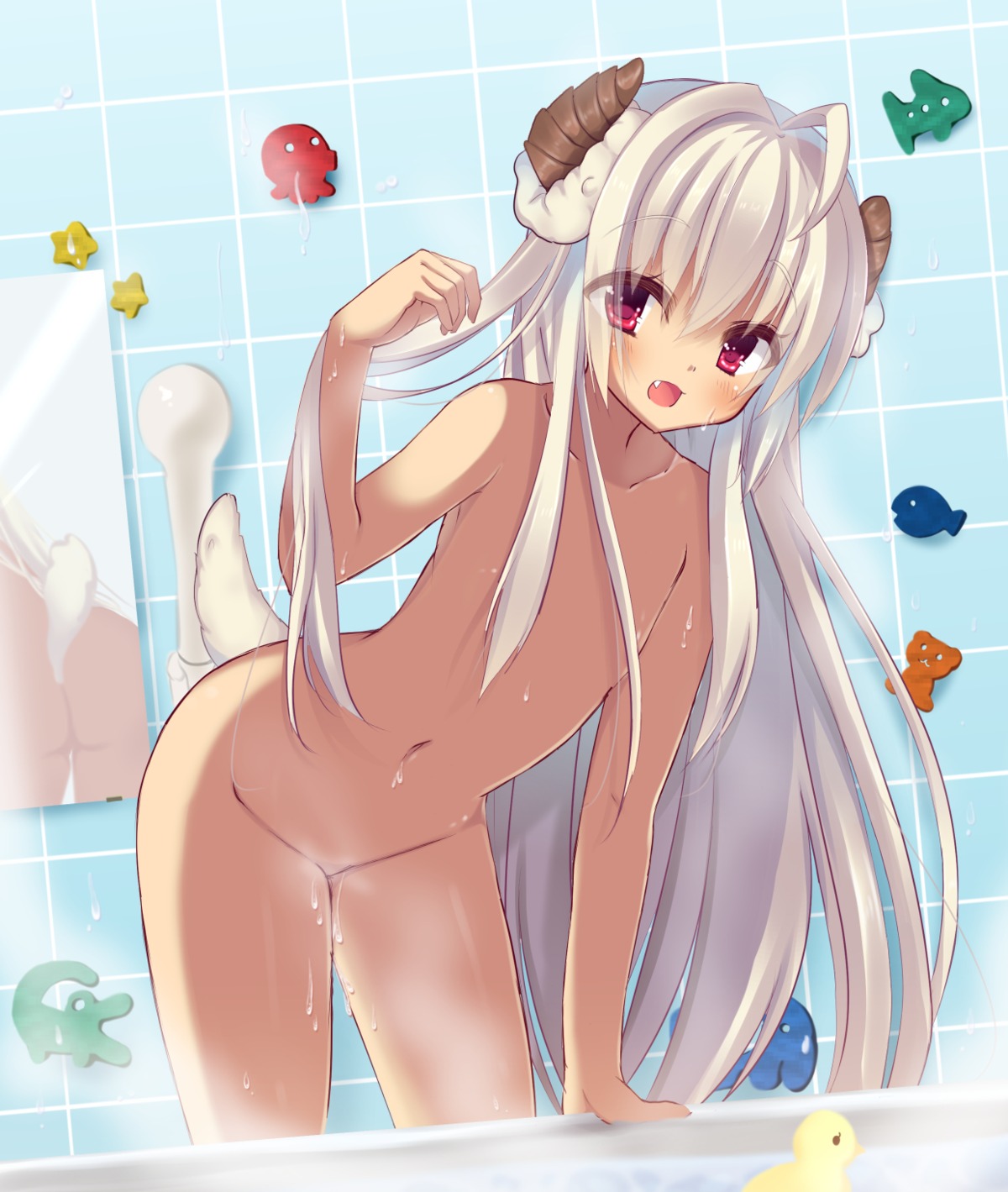 bathing horns humuyun loli naked tail wet