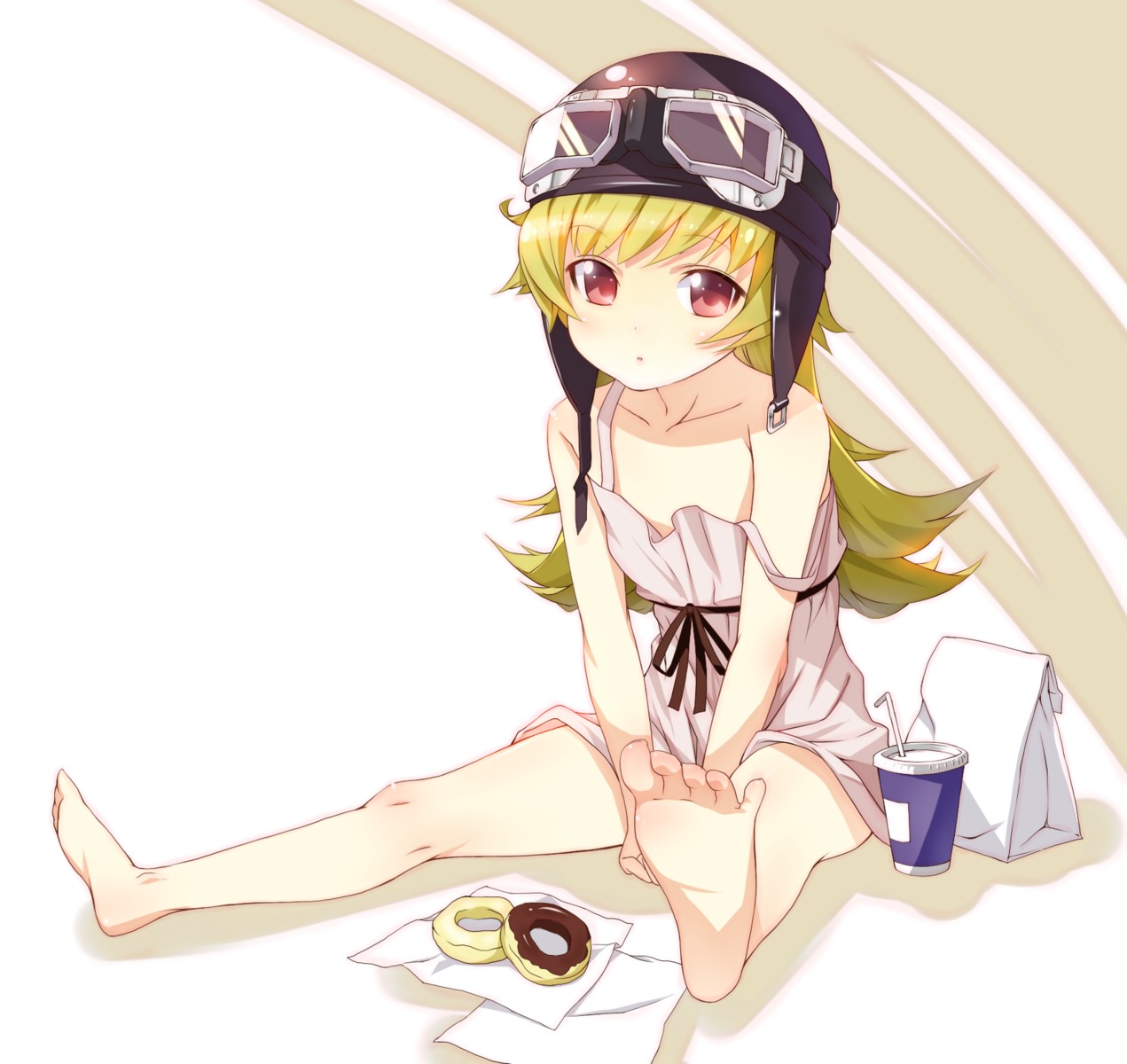 bakemonogatari feet kazuma_(kazumav) monogatari_(series) oshino_shinobu