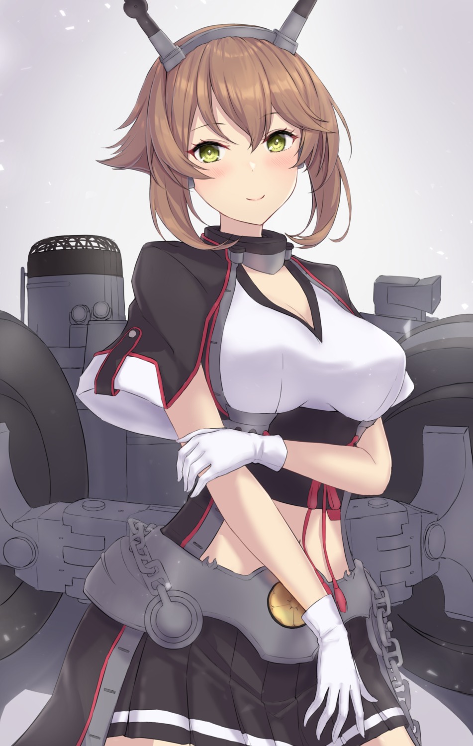 cleavage kantai_collection monoku mutsu_(kancolle)