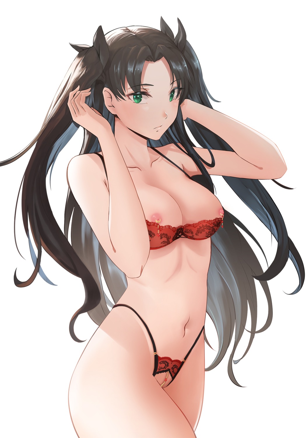 bra fate/stay_night gan-viking nipples pantsu thong toosaka_rin