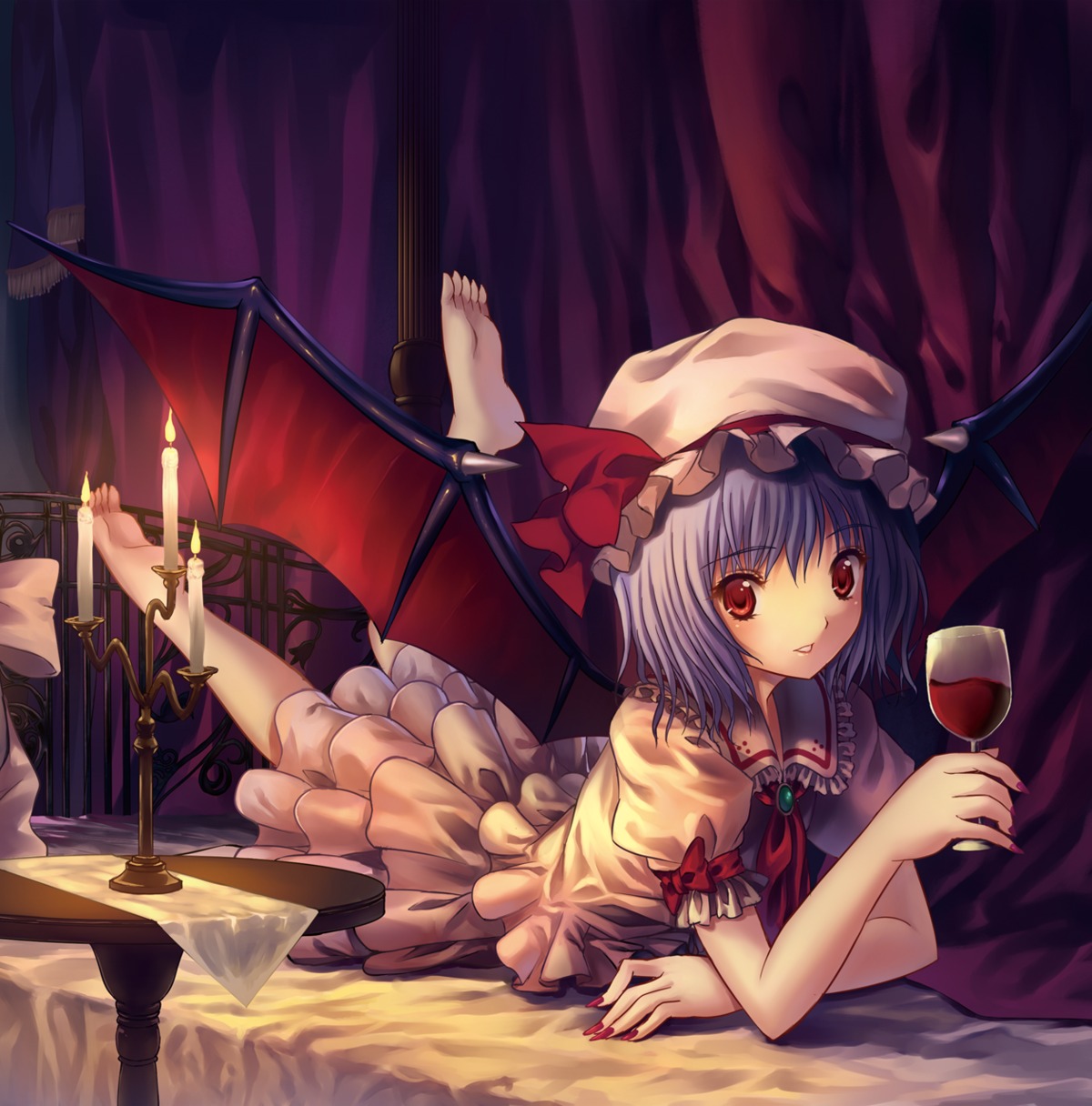 feet kichiroku remilia_scarlet touhou wings