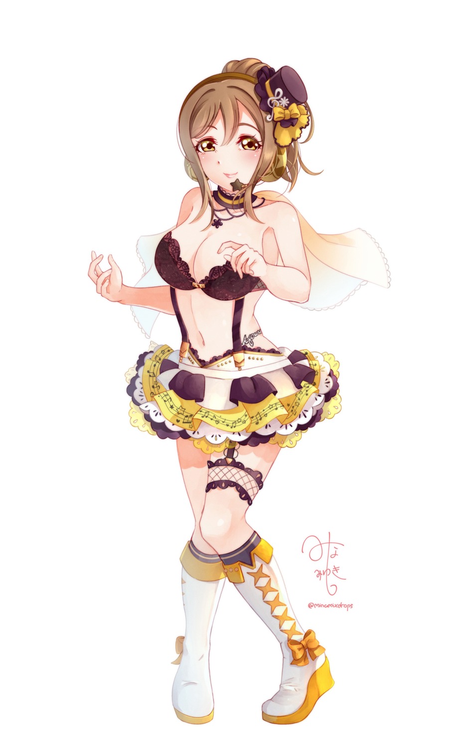 bra garter headphones kunikida_hanamaru love_live!_sunshine!! tagme