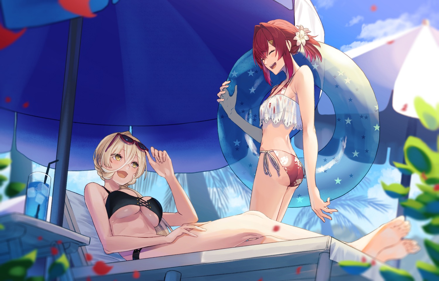 ange_katrina ass bikini lip-mil megane nijisanji nui_sociere swimsuits