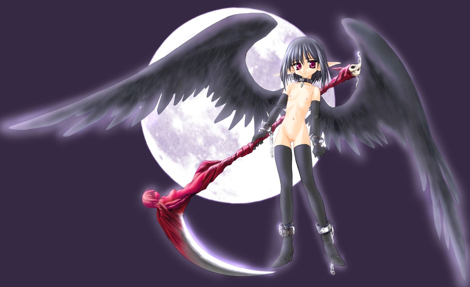 devil loli naked nipples norizou_type-r thighhighs wings