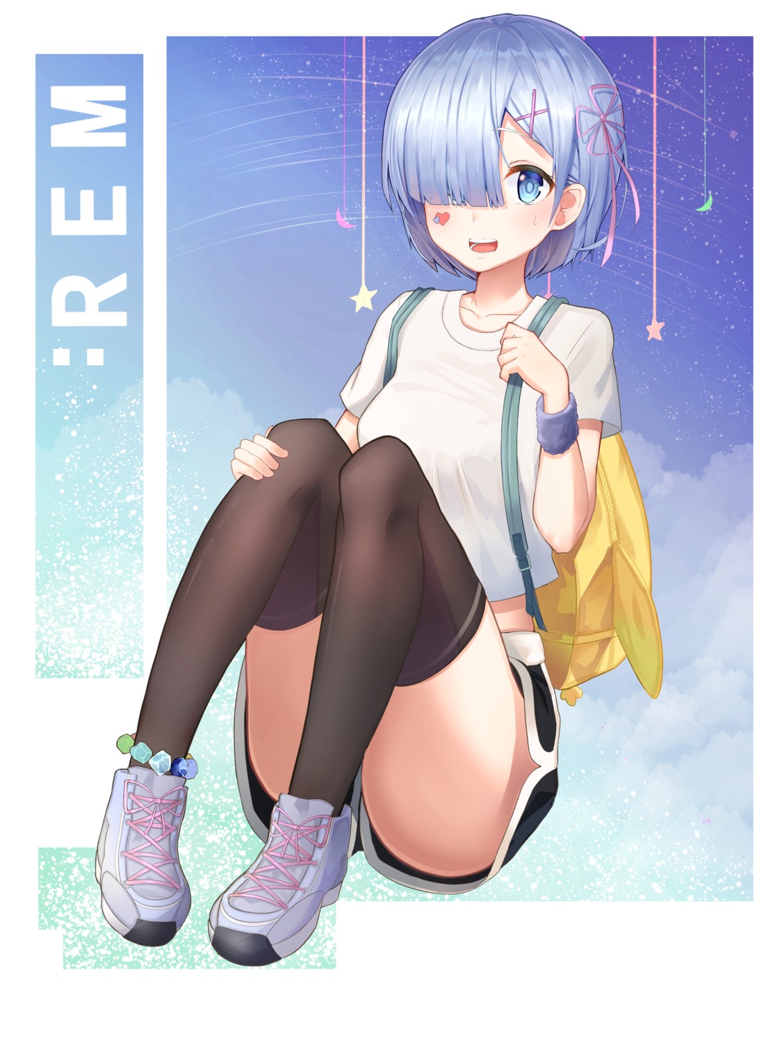 re_zero_kara_hajimeru_isekai_seikatsu rem_(re_zero) teshu thighhighs