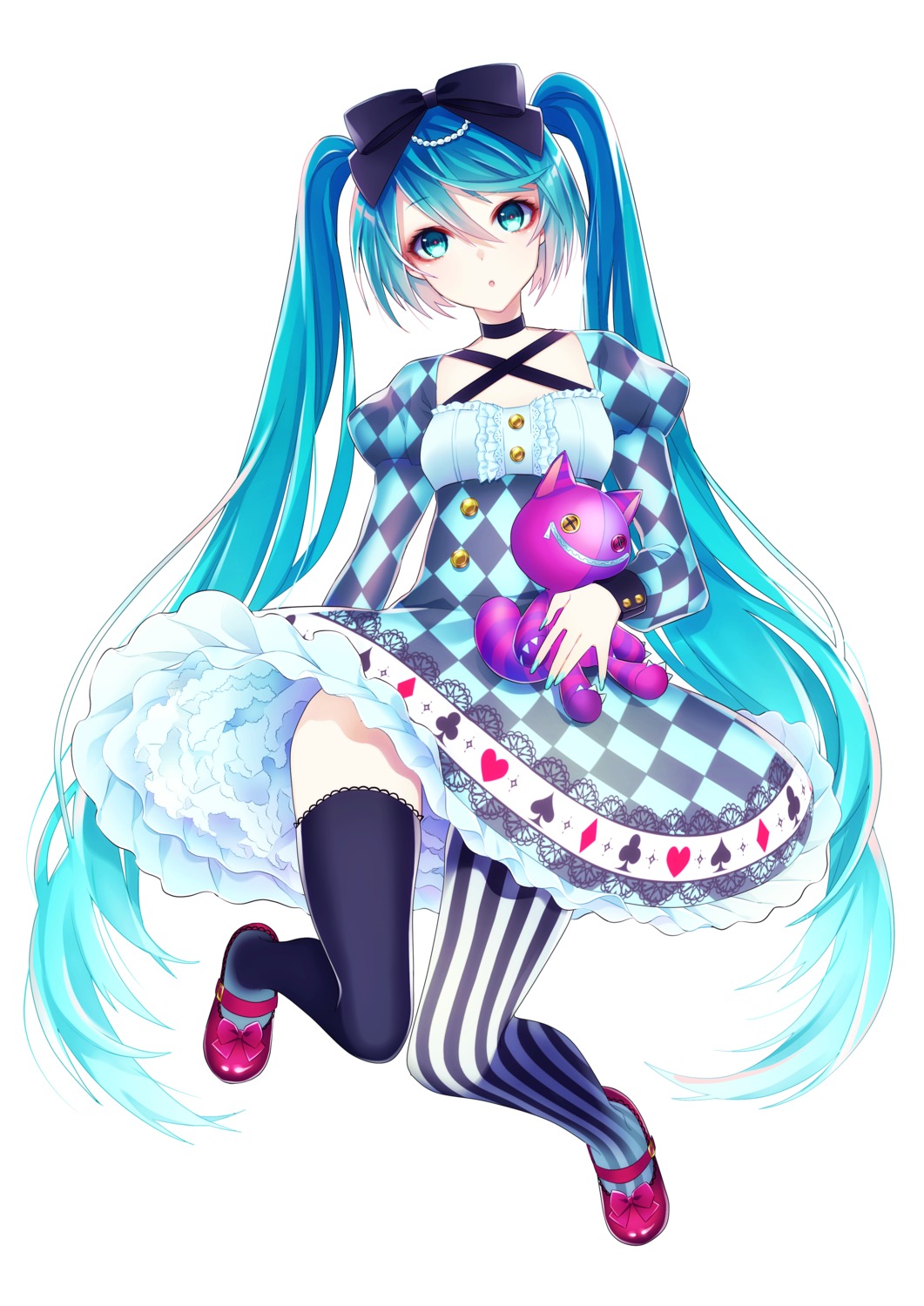 1055 dress hatsune_miku thighhighs vocaloid