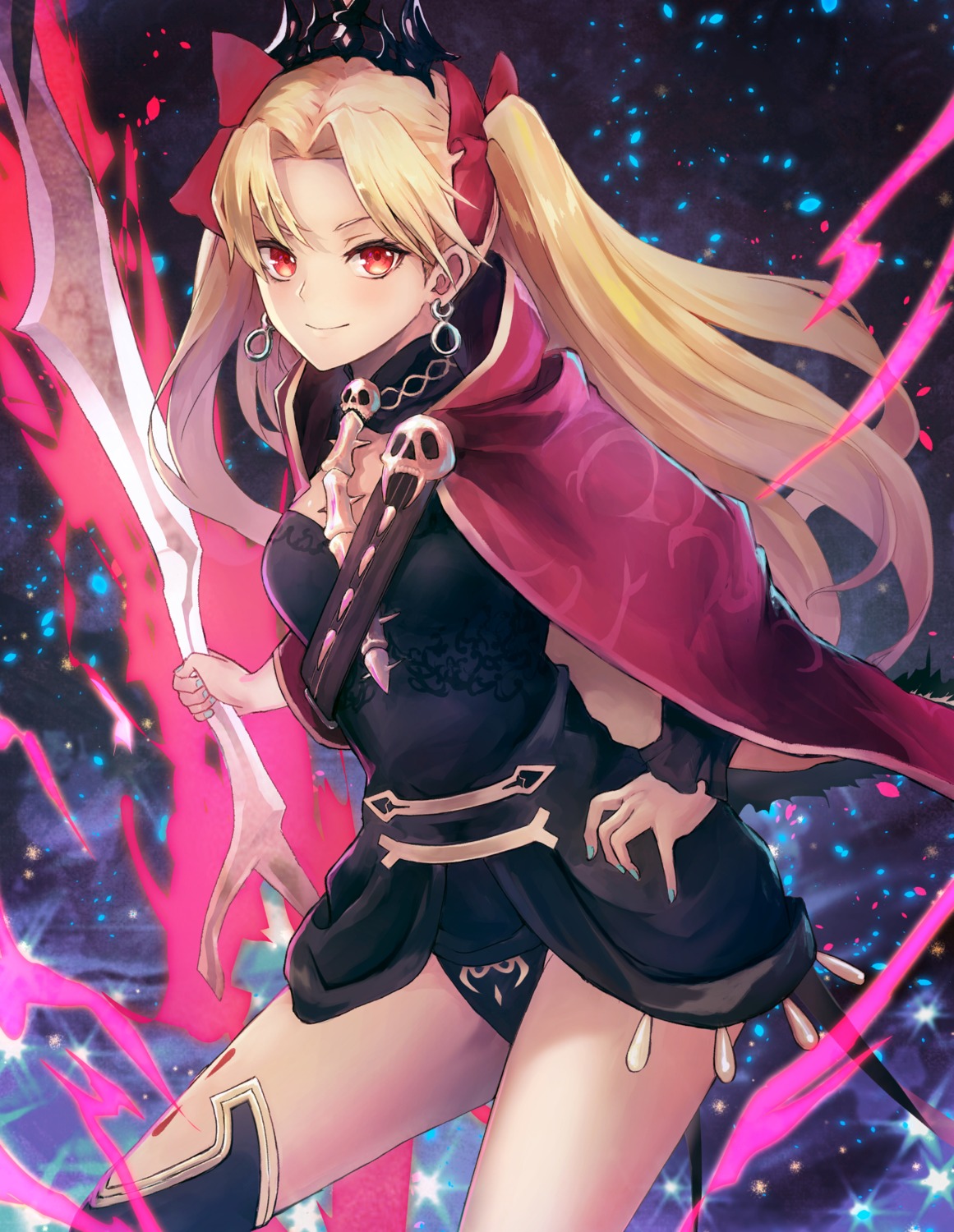 ereshkigal_(fate/grand_order) fate/grand_order pantsu thighhighs weapon yukihama