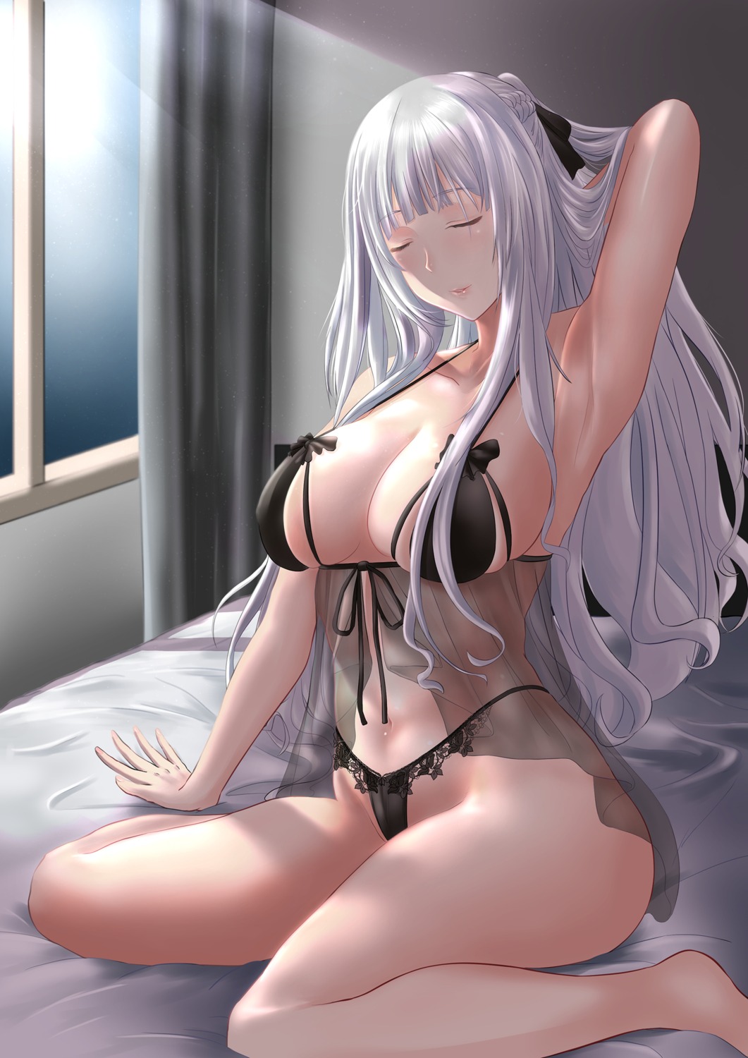 ak-12_(girls_frontline) girls_frontline lingerie pantsu sam_(metalibon) see_through string_panties