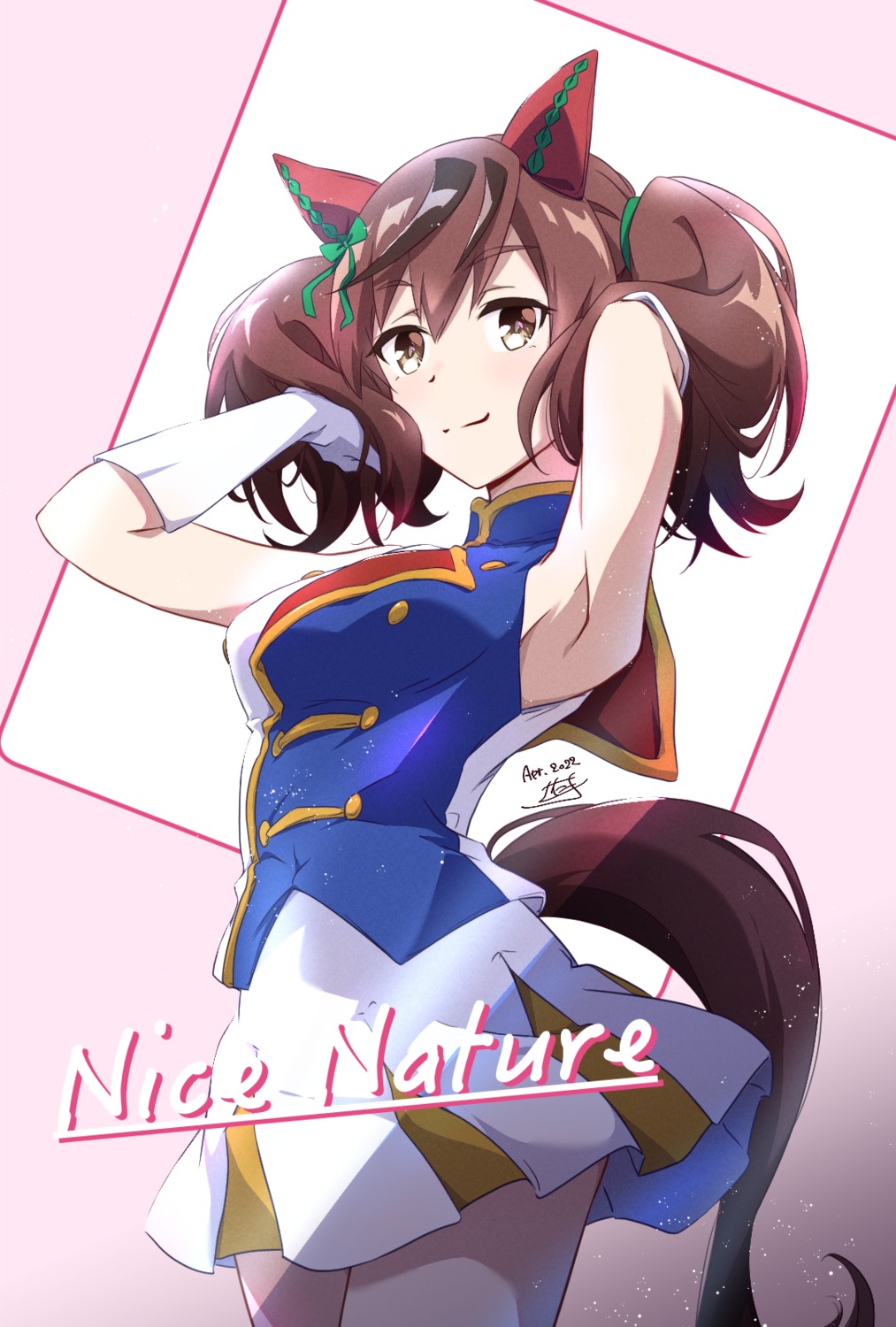 animal_ears cosplay hibike!_euphonium nice_nature_(umamusume) nii_manabu oumae_kumiko tail uma_musume_pretty_derby uniform