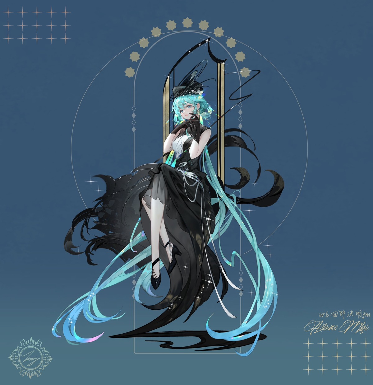 hatsune_miku heels jie_xiaoming see_through vocaloid