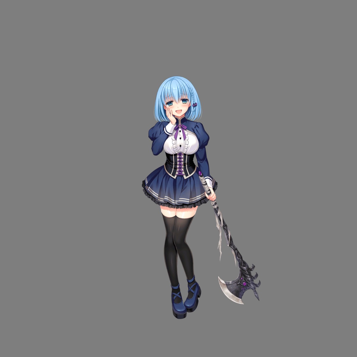 hagino_kouta heels hoshi_no_girls_odyssey thighhighs transparent_png weapon