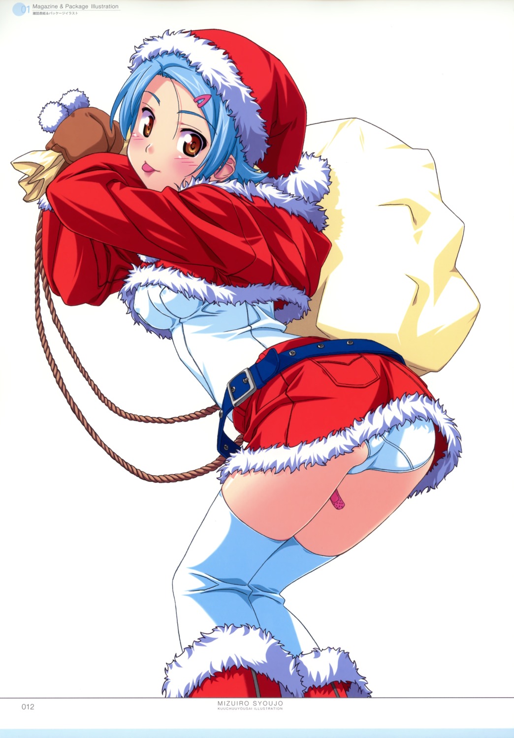 bandaid christmas kuuchuu_yousai school_swimsuit swimsuits thighhighs