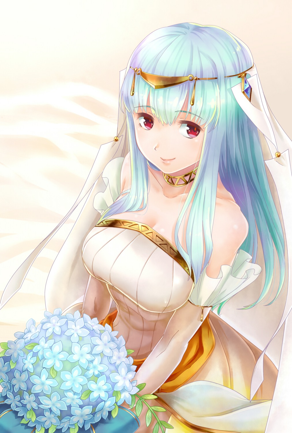 dress erect_nipples fire_emblem fire_emblem:_rekka_no_ken fire_emblem_heroes harumiya_(hayatobi23) ninian wedding_dress