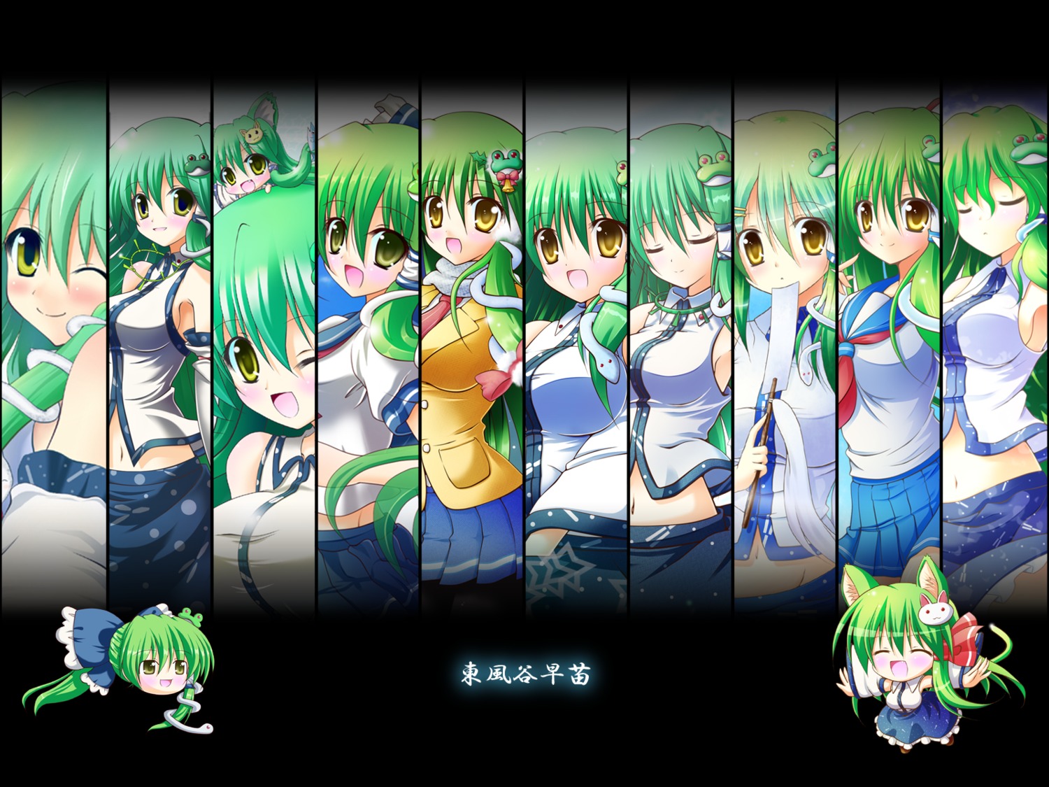 kochiya_sanae shin_osada touhou wallpaper