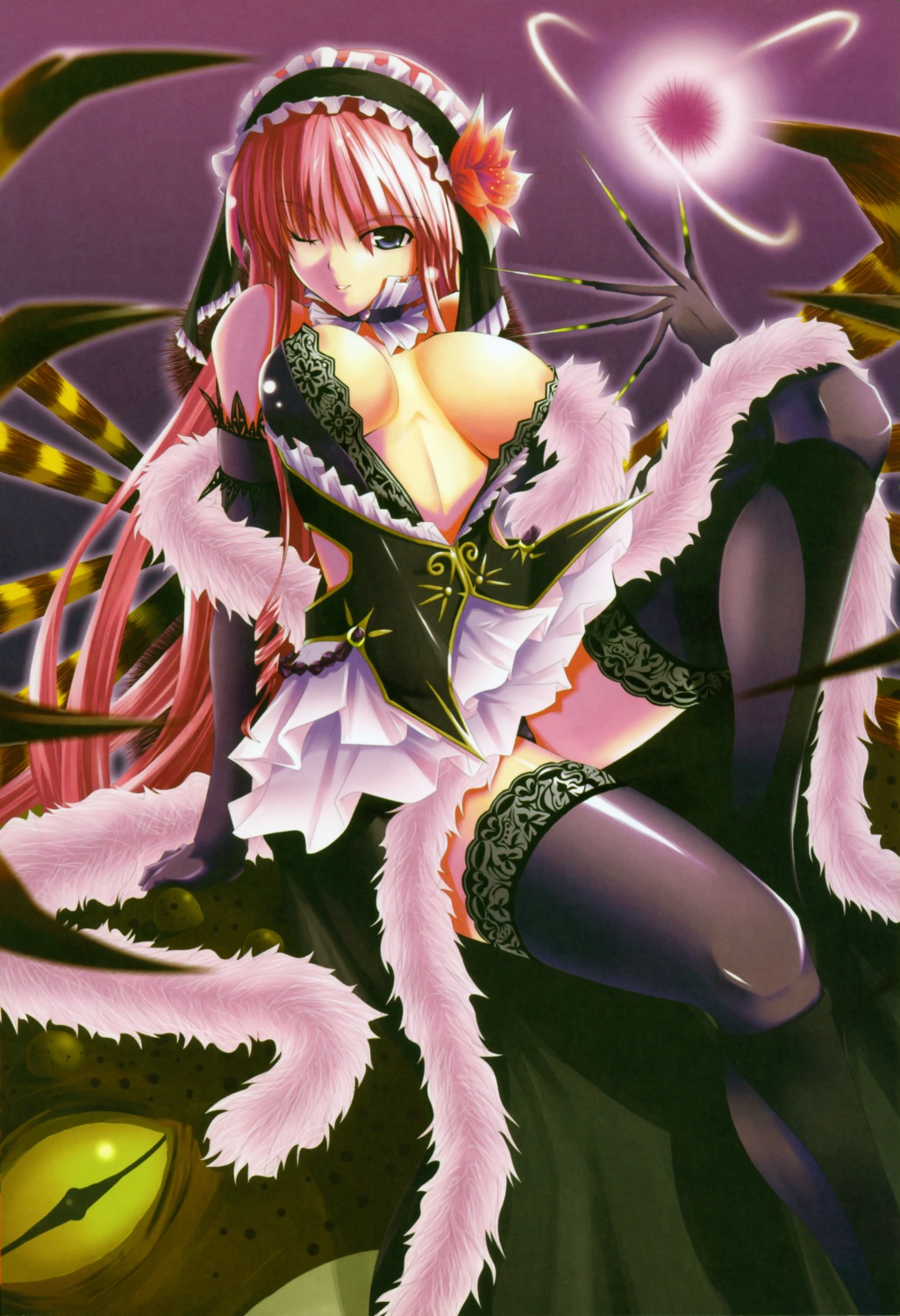 cleavage satofuji_masato thighhighs