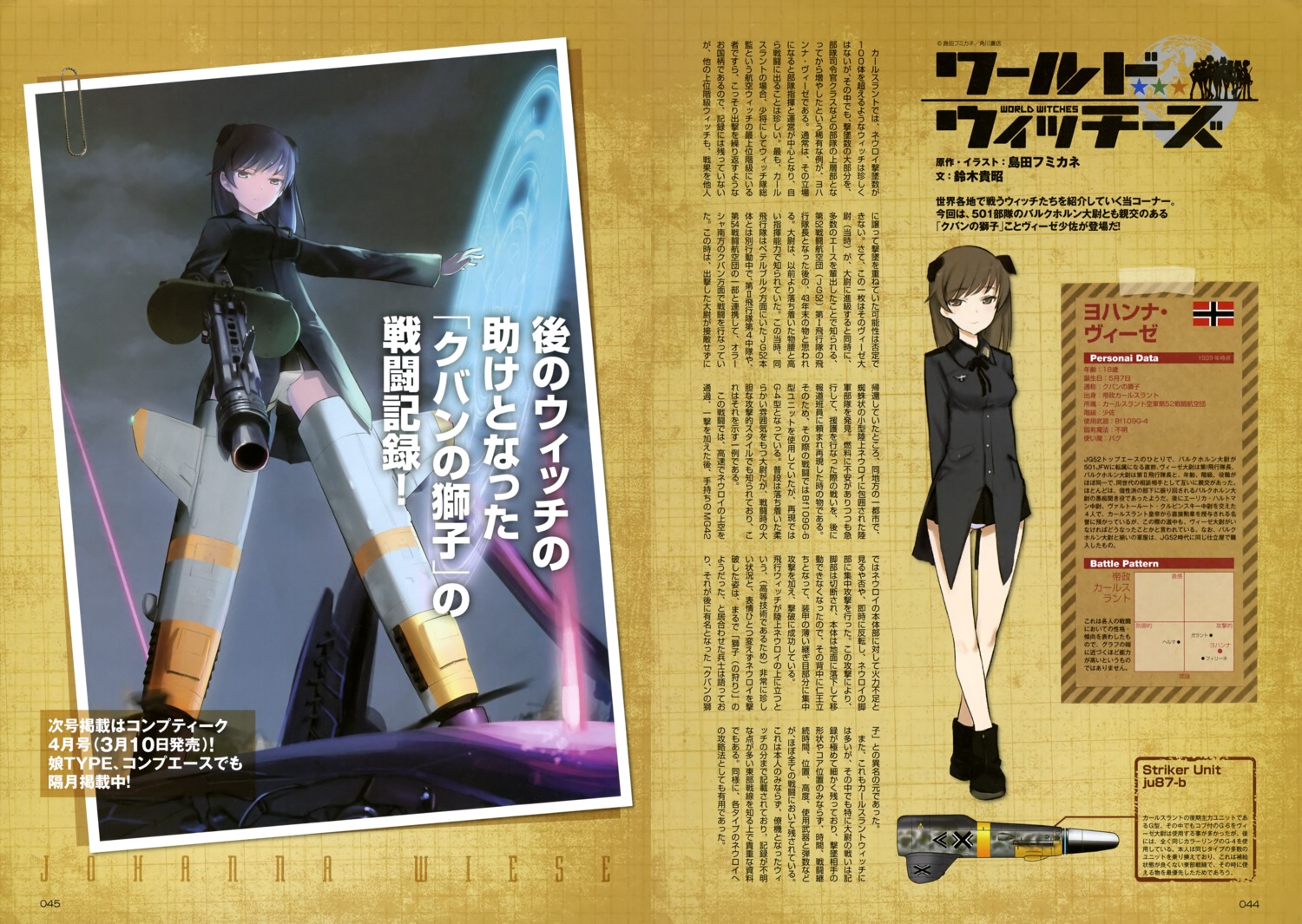 Shimada Humikane Strike Witches Johanna Wiese Animal Ears Gun Pantsu Tail Uniform Yande Re