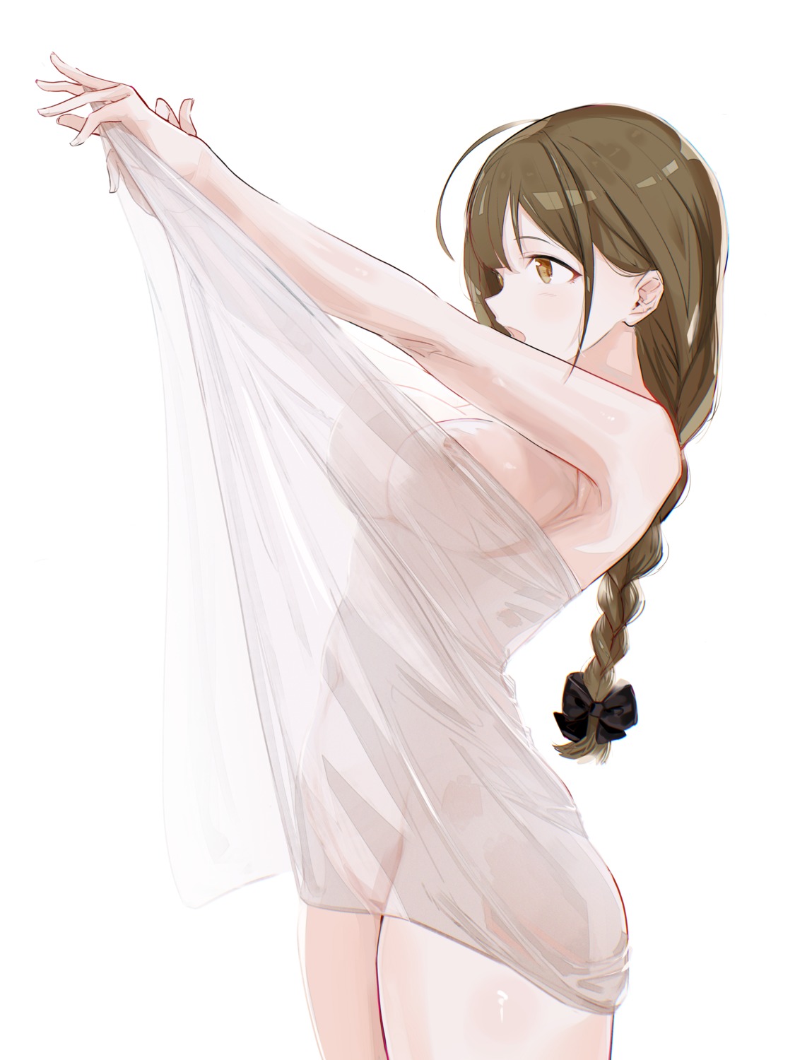 karya- kuwayama_chiyuki nipples sheets the_idolm@ster the_idolm@ster_shiny_colors