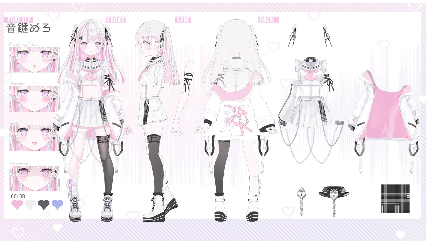 bandages character_design expression garter nanananana otokagi_mero seifuku thighhighs